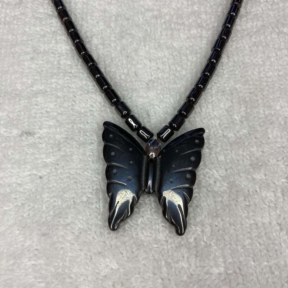 Hematite beaded necklace